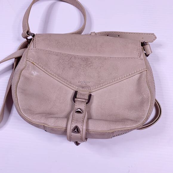 Botkier Trigger Saddle Crossbody Leather Bag Blush Pink Beige Stud 37730470 - Picture 5 of 11